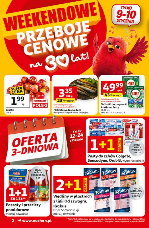 Auchan - gazetka promocyjna Gazetka 30 Lat Supermarket Auchan od czwartku 08.01 do środy 14.01 - strona 2