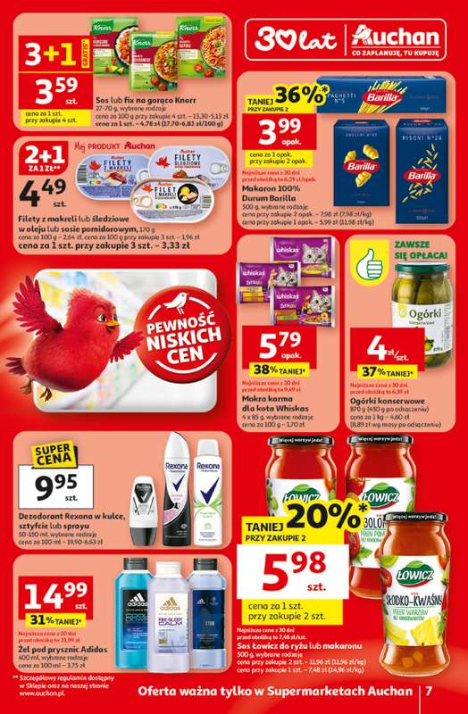 Auchan - gazetka promocyjna Gazetka 30 Lat Supermarket Auchan od czwartku 08.01 do środy 14.01 - strona 7