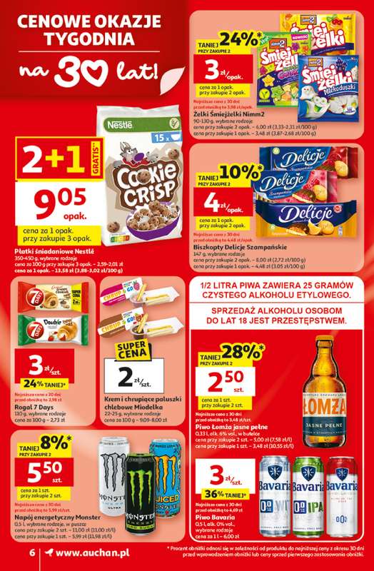 Auchan - gazetka promocyjna Gazetka 30 Lat Supermarket Auchan od czwartku 08.01 do środy 14.01 - strona 6