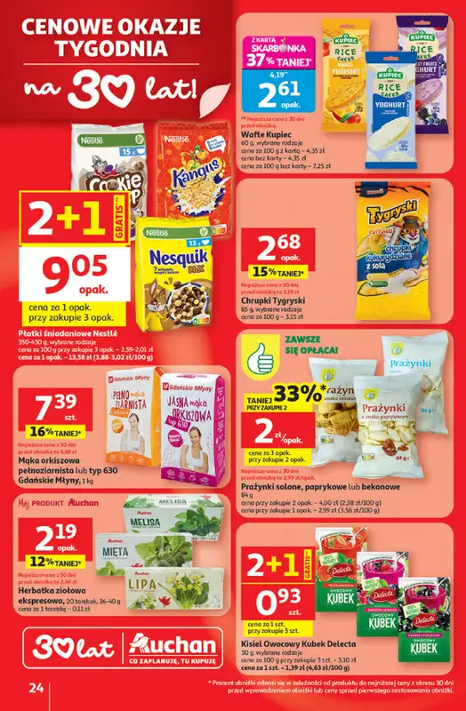 Auchan - gazetka promocyjna Gazetka 30 Lat Hipermarket Auchan od czwartku 08.01 do środy 14.01 - strona 24