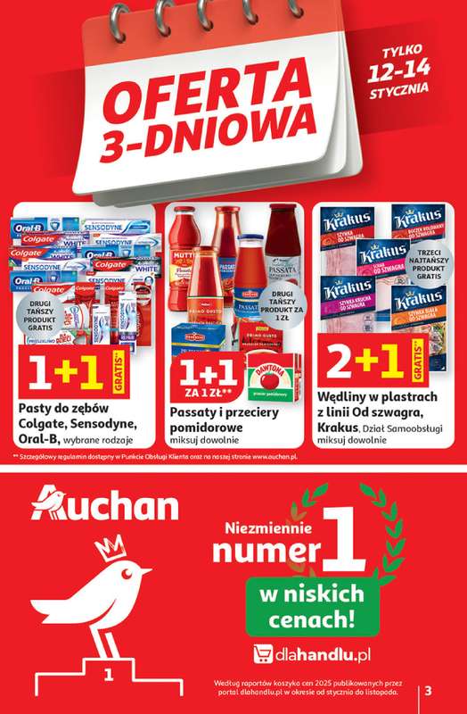 Auchan - gazetka promocyjna Gazetka 30 Lat Hipermarket Auchan od czwartku 08.01 do środy 14.01 - strona 3