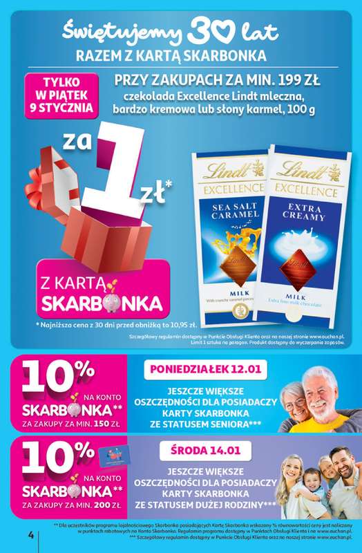 Auchan - gazetka promocyjna Gazetka 30 Lat Hipermarket Auchan od czwartku 08.01 do środy 14.01 - strona 4