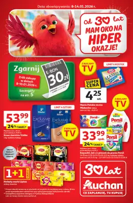 Auchan - gazetka promocyjna Gazetka 30 Lat Hipermarket Auchan od czwartku 08.01 do środy 14.01