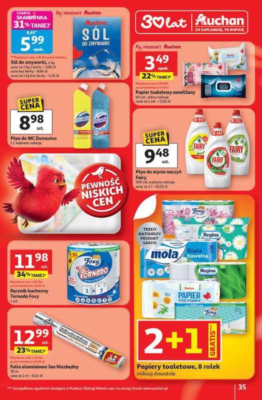 Auchan - gazetka promocyjna Gazetka 30 Lat Hipermarket Auchan od czwartku 08.01 do środy 14.01 - strona 35