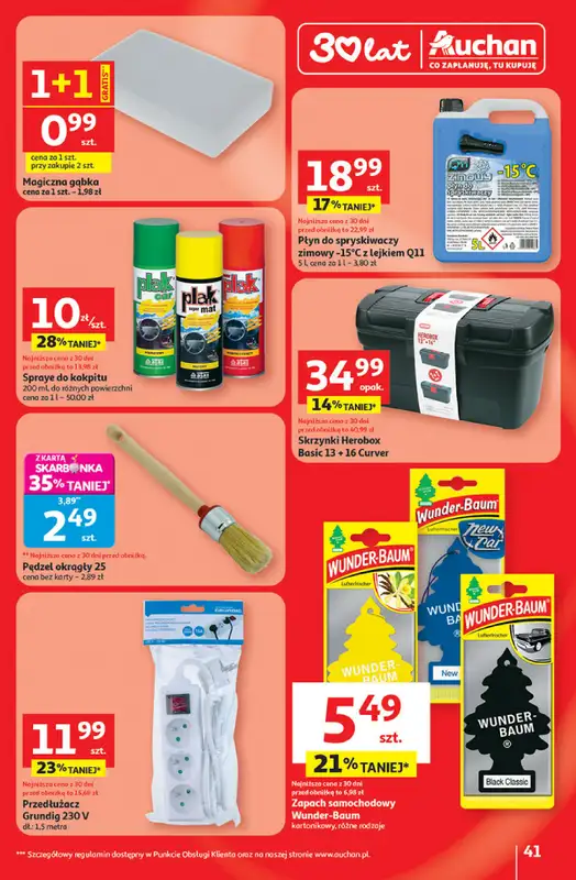 Auchan - gazetka promocyjna Gazetka 30 Lat Hipermarket Auchan od czwartku 08.01 do środy 14.01 - strona 41