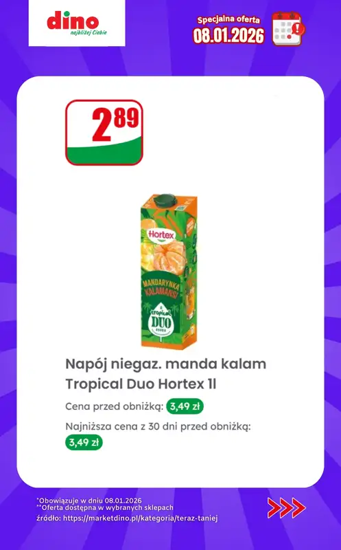 Dino - gazetka promocyjna Specjalna oferta na 08.01.2026 - promocje spoza gazetki od czwartku 08.01 do czwartku 08.01 - strona 8