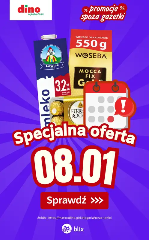 Dino - gazetka promocyjna Specjalna oferta na 08.01.2026 - promocje spoza gazetki  