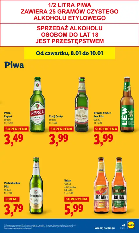 Lidl - gazetka promocyjna Oferta od czwartku od czwartku 08.01 do soboty 10.01 - strona 45