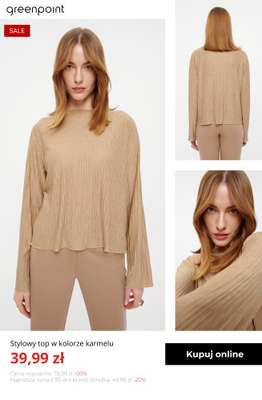 Stylowy top w kolorze karmelu