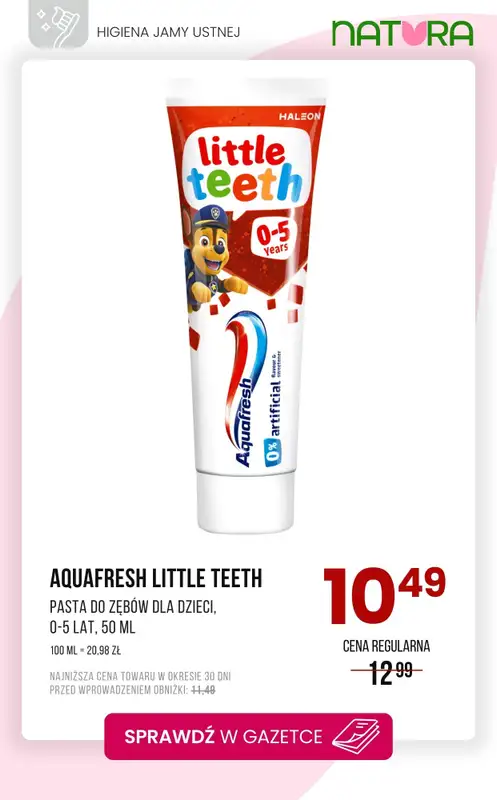 Drogerie Natura - gazetka promocyjna Higiena jamy ustnej - szczoteczki i pasty na promocji! od czwartku 08.01 do poniedziałku 19.01 - strona 6