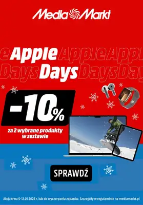 Media Markt - gazetka promocyjna Do -10% na wybrane produkty Apple od czwartku 08.01 do niedzieli 11.01
