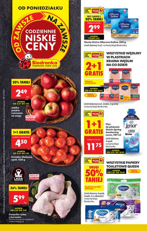 Biedronka - gazetka promocyjna Od poniedziałku, Z ladą tradycyjną od poniedziałku 05.01 do soboty 10.01