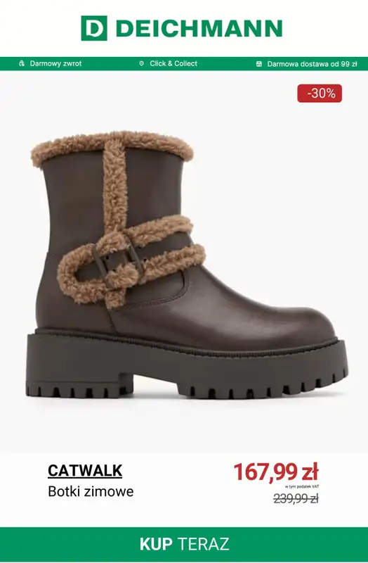 Deichmann - gazetka promocyjna Botki zimowe i śniegowce damskie w korzystnych cenach od czwartku 08.01  - strona 5