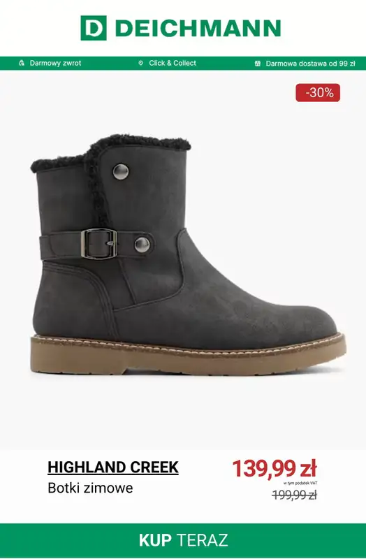 Deichmann - gazetka promocyjna Botki zimowe i śniegowce damskie w korzystnych cenach od czwartku 08.01  - strona 7