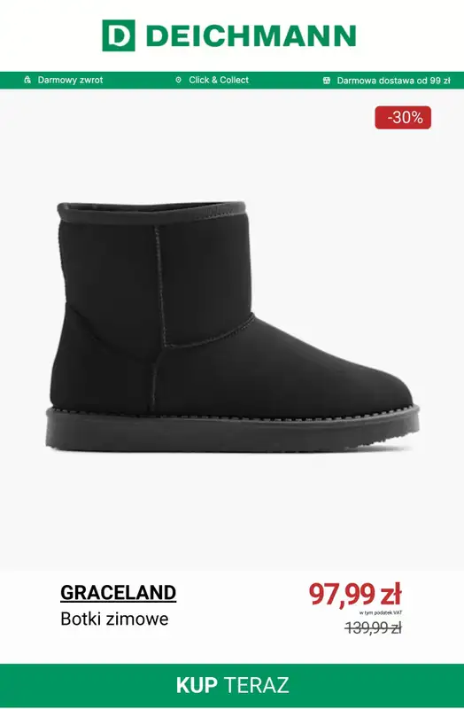 Deichmann - gazetka promocyjna Botki zimowe i śniegowce damskie w korzystnych cenach od czwartku 08.01  - strona 9