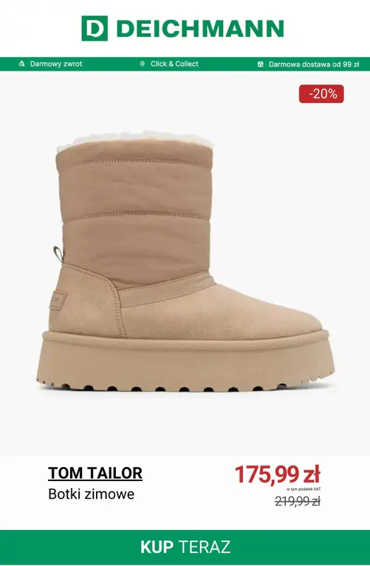Deichmann - gazetka promocyjna Botki zimowe i śniegowce damskie w korzystnych cenach od czwartku 08.01  - strona 4