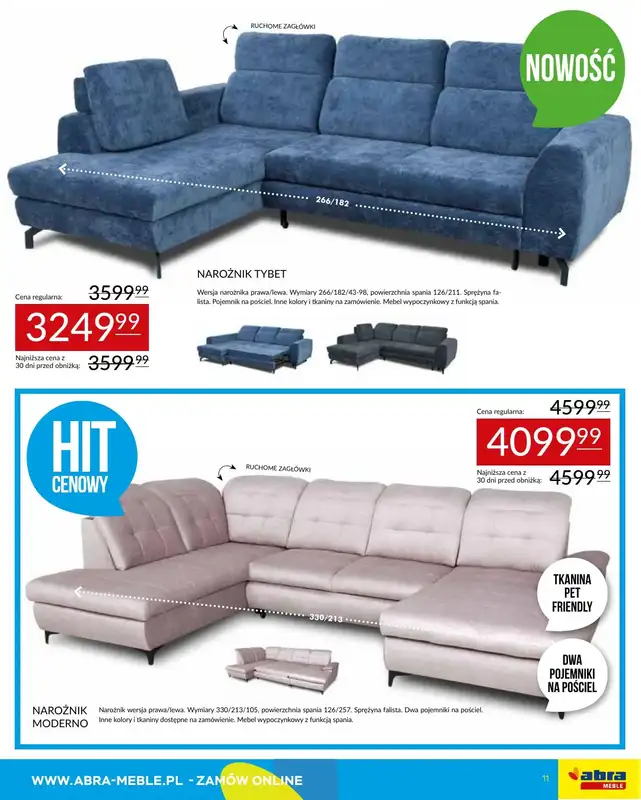 Abra Meble - gazetka promocyjna Gazetka od piątku 09.01 do środy 28.01 - strona 11