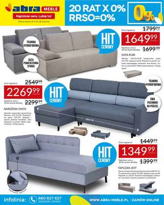 Abra Meble - gazetka promocyjna Gazetka od piątku 09.01 do środy 28.01
