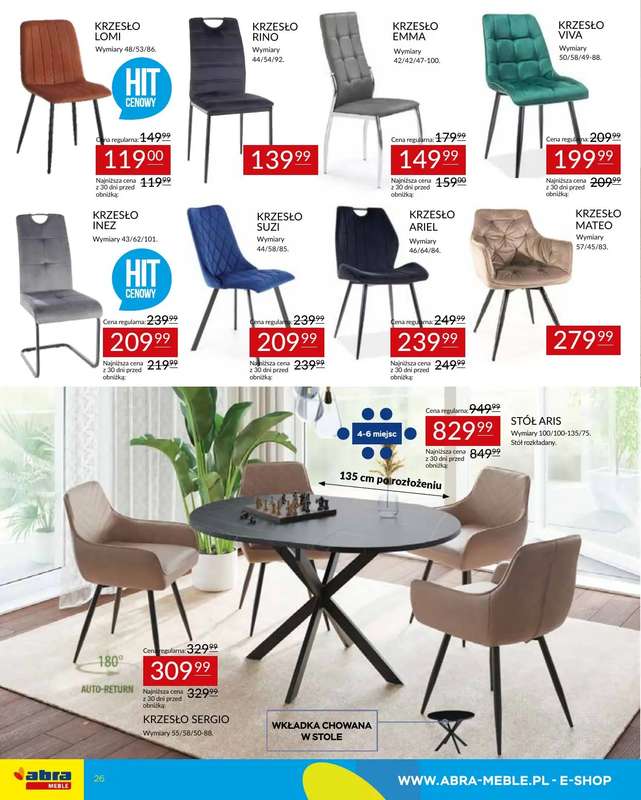 Abra Meble - gazetka promocyjna Gazetka od piątku 09.01 do środy 28.01 - strona 26