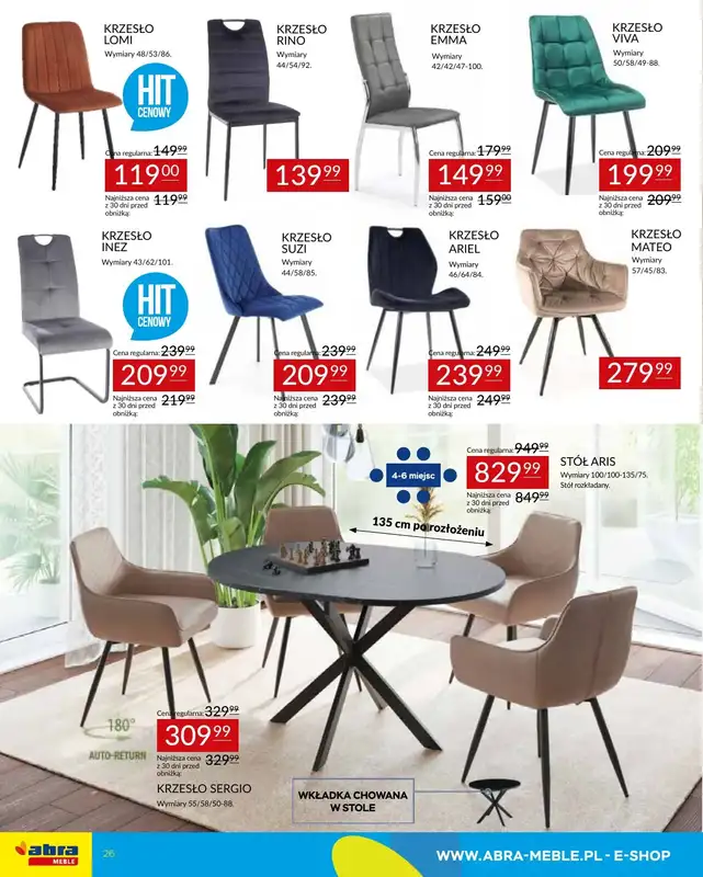 Abra Meble - gazetka promocyjna Gazetka od piątku 09.01 do środy 28.01 - strona 26