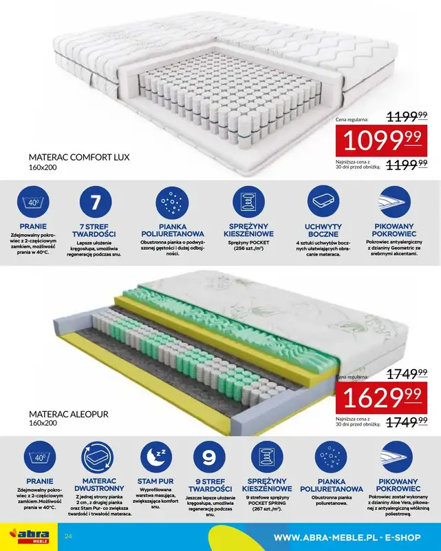 Abra Meble - gazetka promocyjna Gazetka od piątku 09.01 do środy 28.01 - strona 24