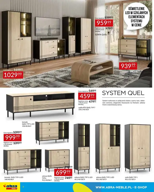 Abra Meble - gazetka promocyjna Gazetka od piątku 09.01 do środy 28.01 - strona 8