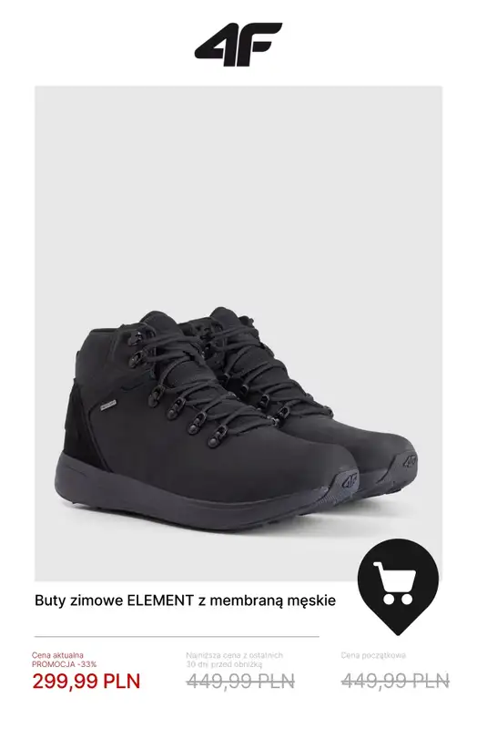 4F - gazetka promocyjna Wyprzedaż do -50% – nowe okazje cenowe! od czwartku 08.01  - strona 16