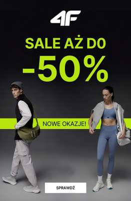 4F - gazetka promocyjna Wyprzedaż do -50% – nowe okazje cenowe! od czwartku 08.01 