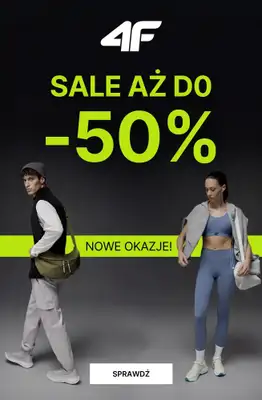 4F - gazetka promocyjna Wyprzedaż do -50% – nowe okazje cenowe! od czwartku 08.01 