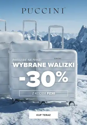 BEST SALE - gazetka promocyjna Puccini | -30% na wybrane walizki od czwartku 08.01 do poniedziałku 26.01