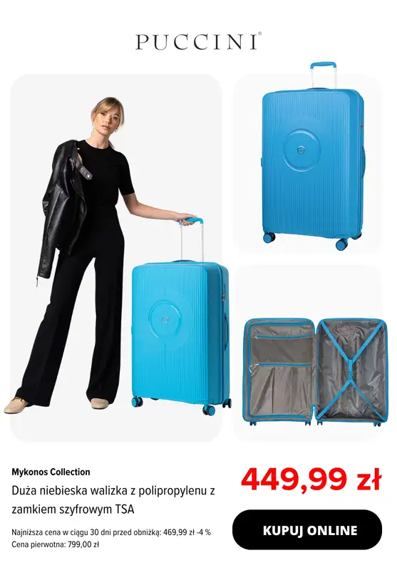 BEST SALE - gazetka promocyjna Puccini | -30% na wybrane walizki od czwartku 08.01 do poniedziałku 26.01 - strona 7
