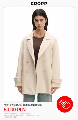 Cropp - gazetka promocyjna Wyprzedaż: kurtki i płaszcze dla niej od czwartku 08.01  - strona 6