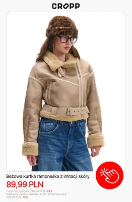 Cropp - gazetka promocyjna Wyprzedaż: kurtki i płaszcze dla niej od czwartku 08.01  - strona 9
