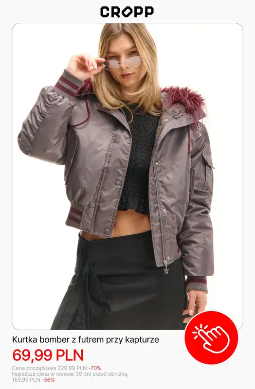 Cropp - gazetka promocyjna Wyprzedaż: kurtki i płaszcze dla niej od czwartku 08.01  - strona 7