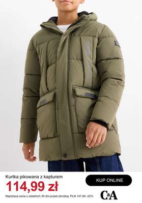 Kurtka pikowana z kapturem