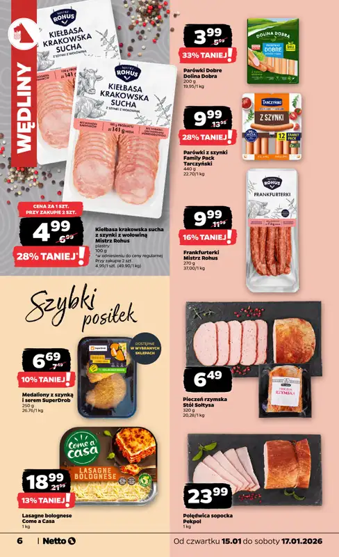 Netto - gazetka promocyjna Gazetka Spożywcza  do soboty 17.01 - strona 6