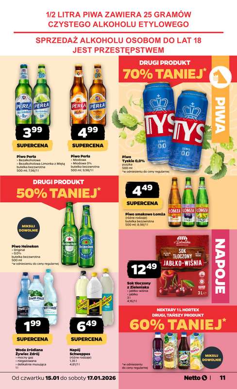 Netto - gazetka promocyjna Gazetka Spożywcza  do soboty 17.01 - strona 11
