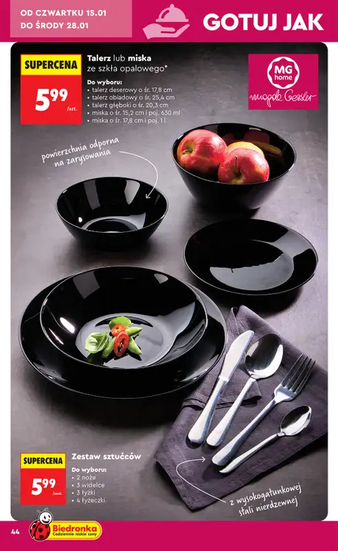 Biedronka - gazetka promocyjna Hity i inspiracje od 10.01 od soboty 10.01 do środy 28.01 - strona 46