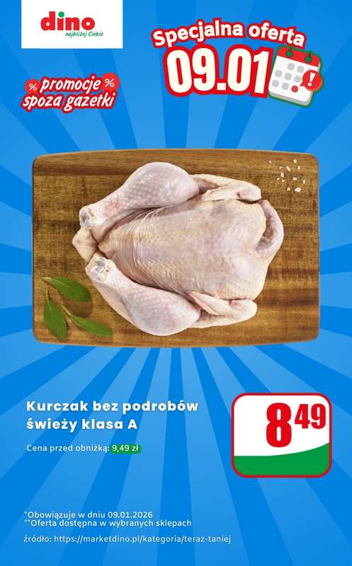 Dino - gazetka promocyjna Kurczak - oferta na 09.01 | Promocje spoza gazetki od piątku 09.01 do piątku 09.01