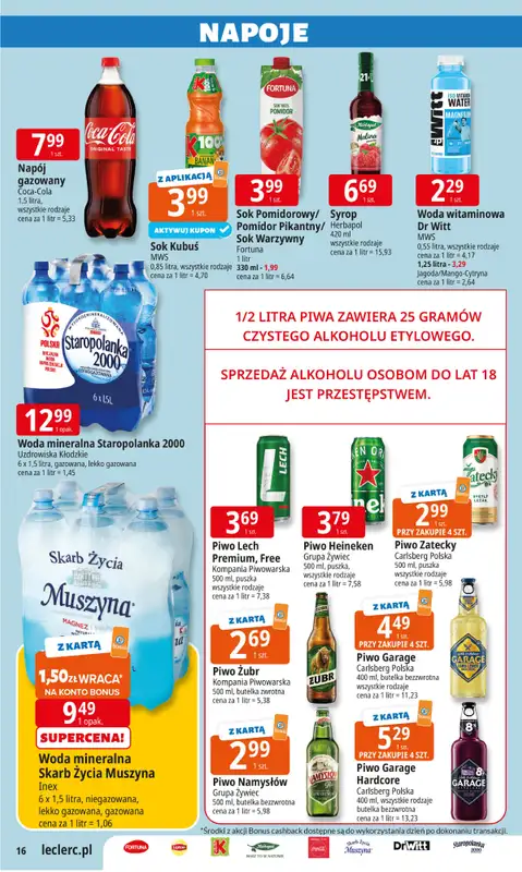Leclerc - gazetka promocyjna Oferta E.Leclerc I Dzień Babci i Dziadka w dobrej cenie od wtorku 13.01 do niedzieli 25.01 - strona 16