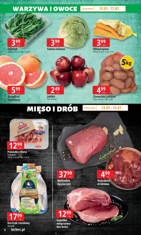 Leclerc - gazetka promocyjna Oferta E.Leclerc I Dzień Babci i Dziadka w dobrej cenie od wtorku 13.01 do niedzieli 25.01 - strona 6