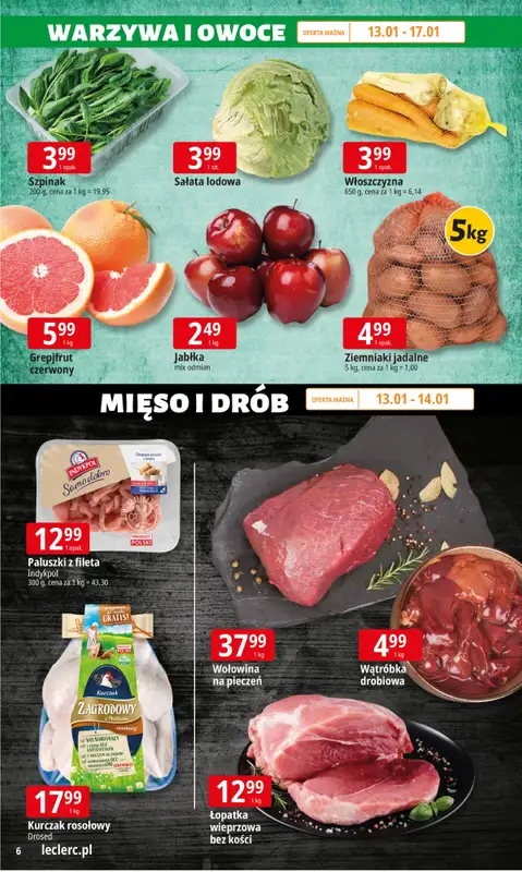 Leclerc - gazetka promocyjna Oferta E.Leclerc I Dzień Babci i Dziadka w dobrej cenie od wtorku 13.01 do niedzieli 25.01 - strona 6