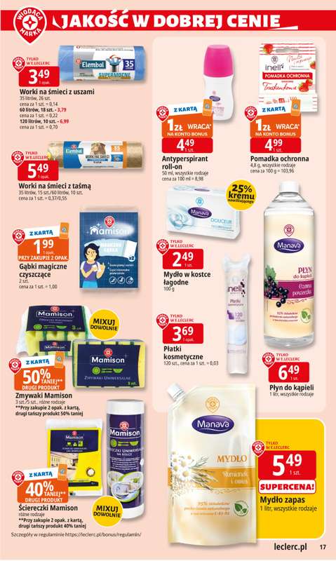 Leclerc - gazetka promocyjna Oferta E.Leclerc I Dzień Babci i Dziadka w dobrej cenie od wtorku 13.01 do niedzieli 25.01 - strona 17