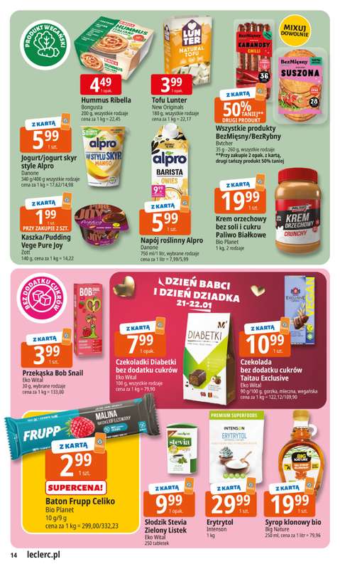 Leclerc - gazetka promocyjna Oferta E.Leclerc I Dzień Babci i Dziadka w dobrej cenie od wtorku 13.01 do niedzieli 25.01 - strona 14