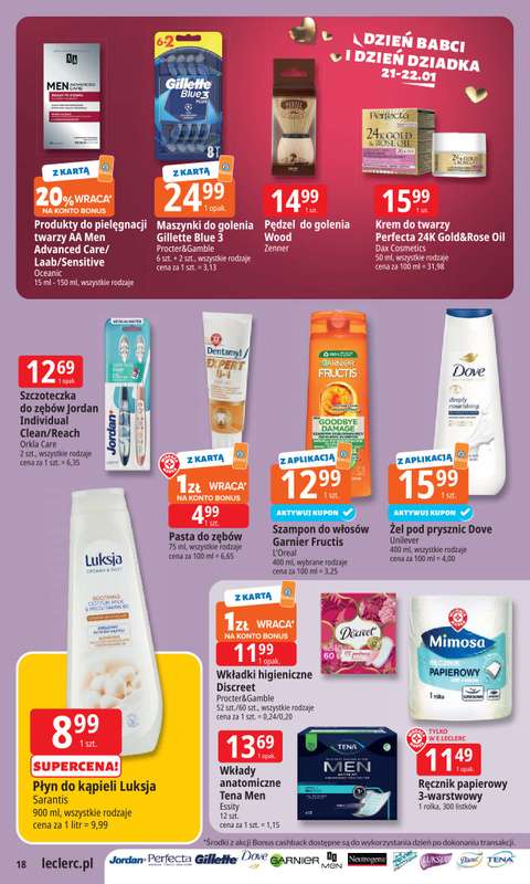 Leclerc - gazetka promocyjna Oferta E.Leclerc I Dzień Babci i Dziadka w dobrej cenie od wtorku 13.01 do niedzieli 25.01 - strona 18