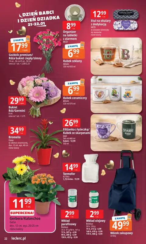 Leclerc - gazetka promocyjna Oferta E.Leclerc I Dzień Babci i Dziadka w dobrej cenie od wtorku 13.01 do niedzieli 25.01 - strona 22