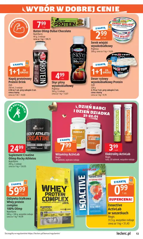 Leclerc - gazetka promocyjna Oferta E.Leclerc I Dzień Babci i Dziadka w dobrej cenie od wtorku 13.01 do niedzieli 25.01 - strona 13