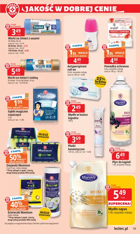 Leclerc - gazetka promocyjna Oferta E.Leclerc I Dzień Babci i Dziadka w dobrej cenie od wtorku 13.01 do niedzieli 25.01 - strona 17