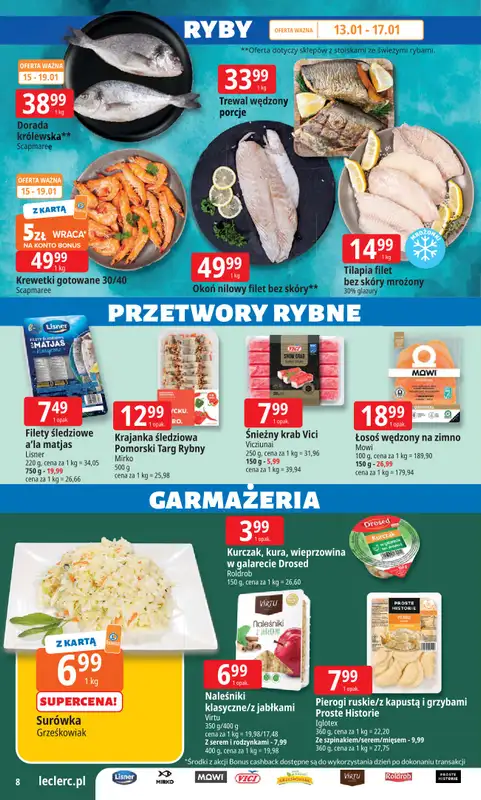 Leclerc - gazetka promocyjna Oferta E.Leclerc I Dzień Babci i Dziadka w dobrej cenie od wtorku 13.01 do niedzieli 25.01 - strona 8