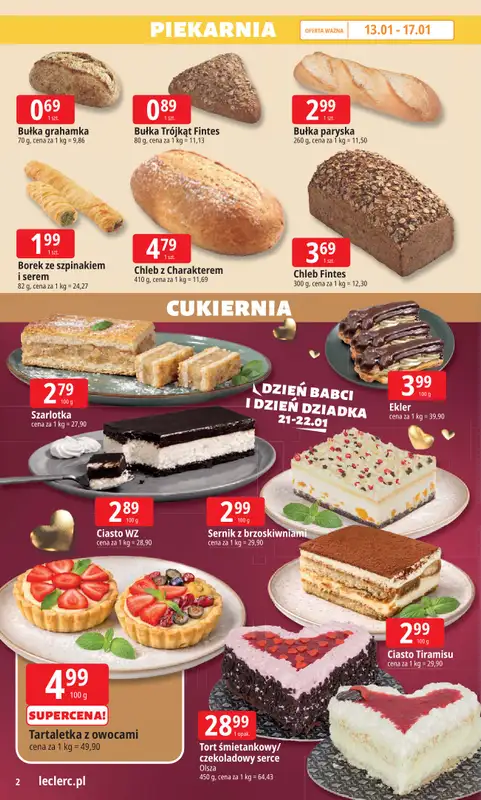 Leclerc - gazetka promocyjna Oferta E.Leclerc I Dzień Babci i Dziadka w dobrej cenie od wtorku 13.01 do niedzieli 25.01 - strona 2
